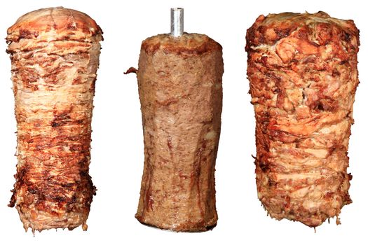 mix of kebab and donner isolated on a white background