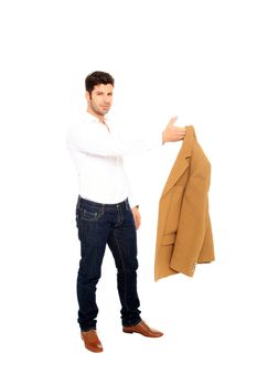 portrait of a handsome young man with suit