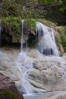 Deep forest Waterfall in Kanchanaburi, Thailand
