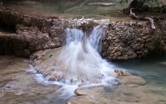 Deep forest Waterfall in Kanchanaburi, Thailand