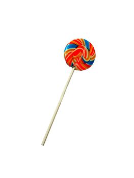 Colourful lollipop isolated on the white background