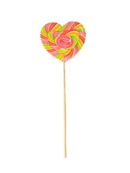 Colourful lollipop isolated on the white background