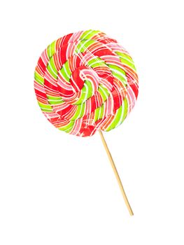 Colourful lollipop isolated on the white background