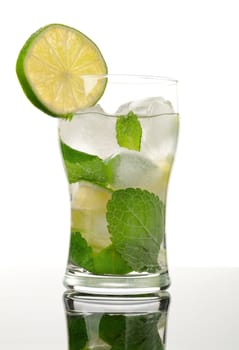 Mojito cocktail.isolated on white background.