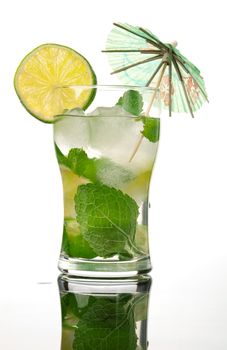 Mojito cocktail.isolated on white background.