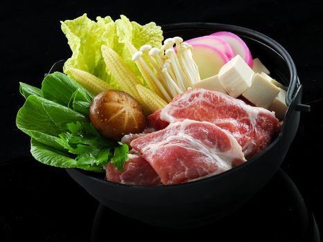 beef Sukiyaki and mix vegetable