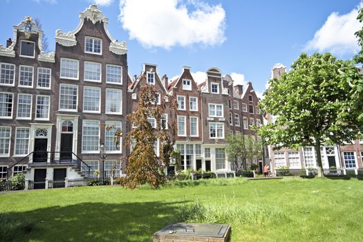 Medieval historical houses in Amsterdam the Netherlands