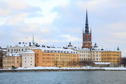 Cityscape of Gamla Stan Old Town Stockholm city Sweden