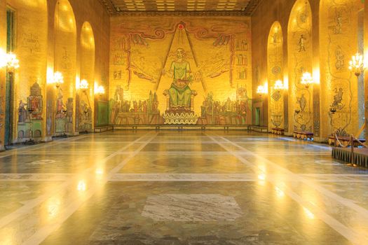 Architecture Stockholm City Hall ballroom Interior Sweden