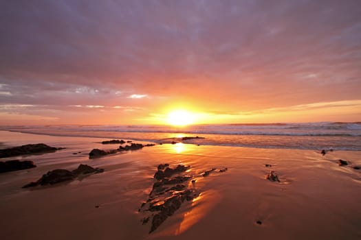 Sunset on Vale Figuiras in Portugal