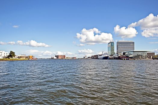 The harbor from Amsterdam in the Netherlands