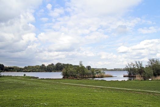 Typical duth landscape in the countryside from the Netherlands