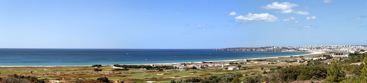 Panorama landscape at Lagos in the Algarve Portugal