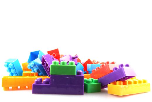 Plastic building blocks.