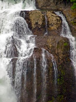 Beautiful Mountain Waterfall in Snoqulamie Washington USA