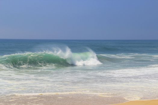 Big ocean waves of Atlantic Ocean