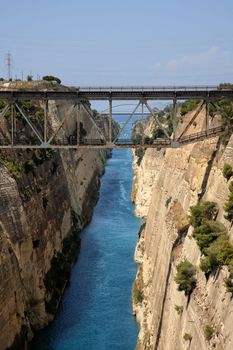 corinthos canal water passage grecce