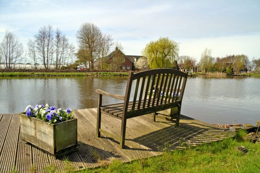 Looking at the landscape in the Netherlands