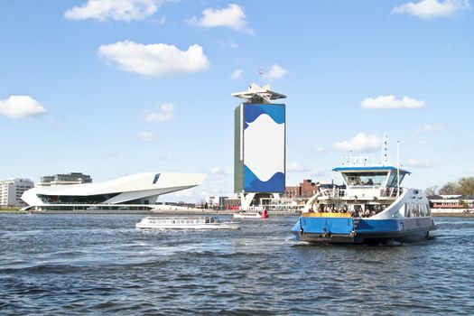 City scenic from Amsterdam in the Netherlands