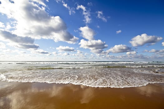 Cloudscape and the atlantic ocean