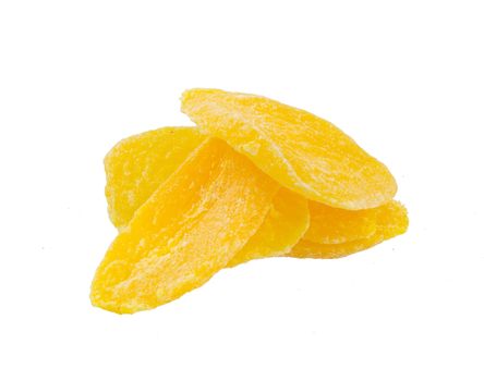 Dried Mango slices on the background