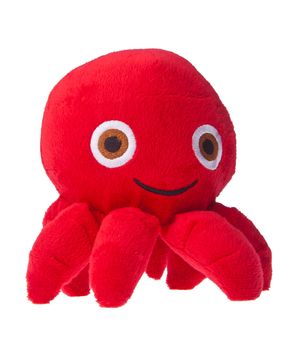 soft toy octopus on the background.