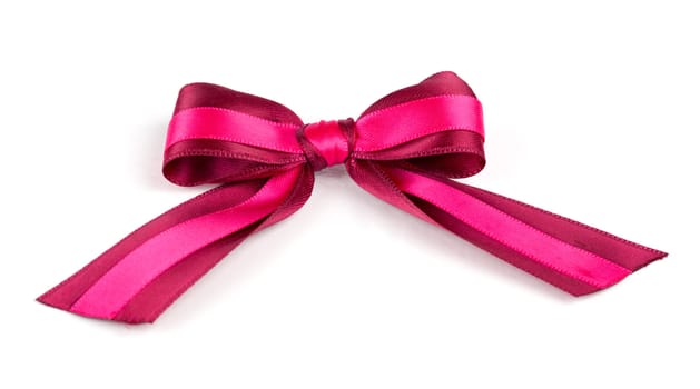 A red bow, on a white background