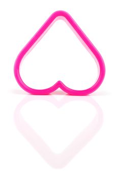 heart shaped cookie cutter on a white background