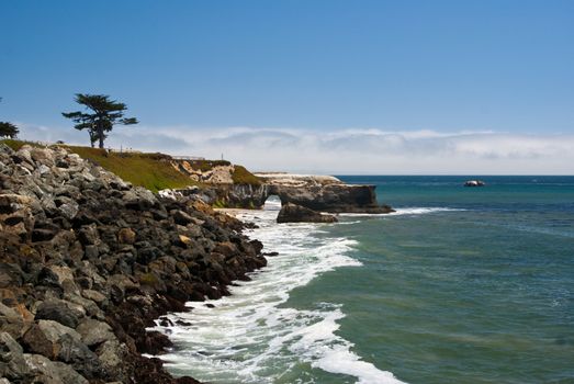 Arch in rock along California coast