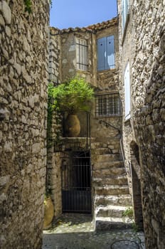 Ambient from old fortified village of Saint Paul, south France, Provence.