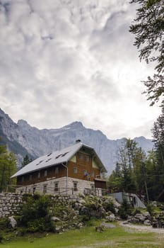 Hut of Aljaz in Vrata valley, Slovenia, 22.9.2012.