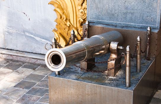 Antique guns on display in the South of Thailand.