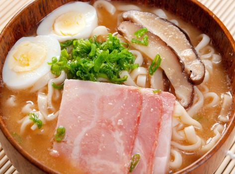 delicious miso ramen. japanese soup