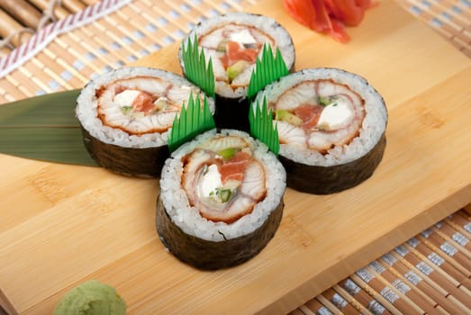 Japanese sushi . traditional japanese food