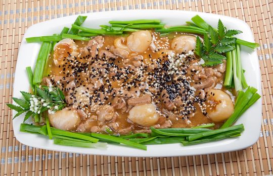 pork with 	lychee and sweet sauce