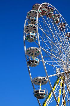 Attraction is the wheel of review on background blue sky