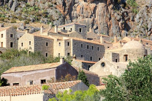 stone houses in monemvasia old town