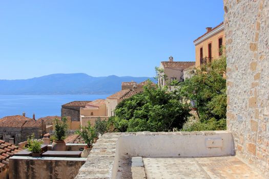 panoramic view of monemvasia greece