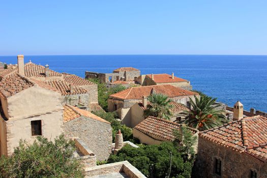 panoramic view of monemvasia greece