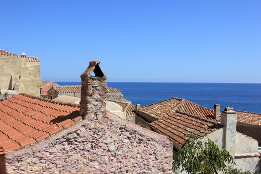 panoramic view of monemvasia greece