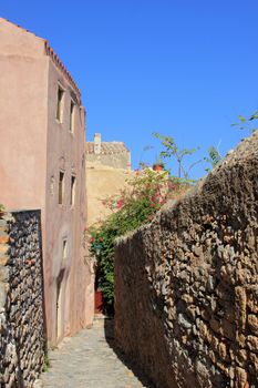 traditional houses with nice view at monemvasia