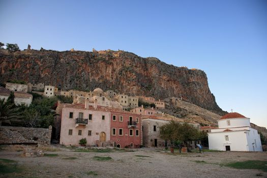 panoramic view of monemvasia greece