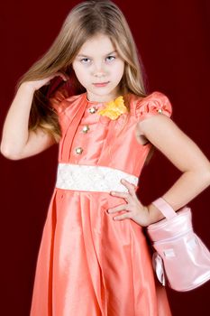 Portrait of a little girl fashionista