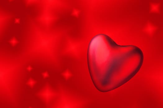Red heart and red background