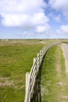 fencing along a cliff walk path in county Kerry Ireland