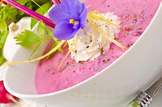 Cold beet soup