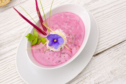 Cold beet soup