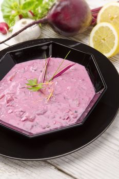 Cold beet soup