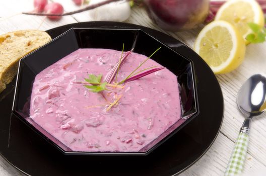 Cold beet soup