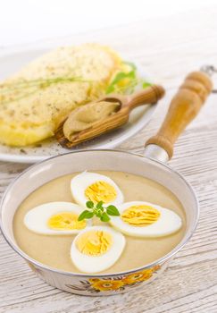 Eggs in mustard sauce